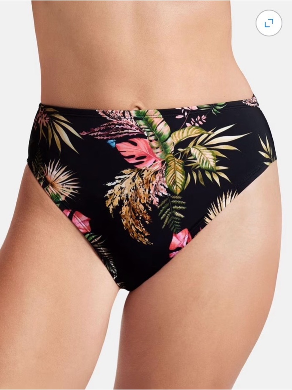 Sofia by Sofia Vergara Exotic Jungle High Waist Cheeky Swim Bottom Size XL